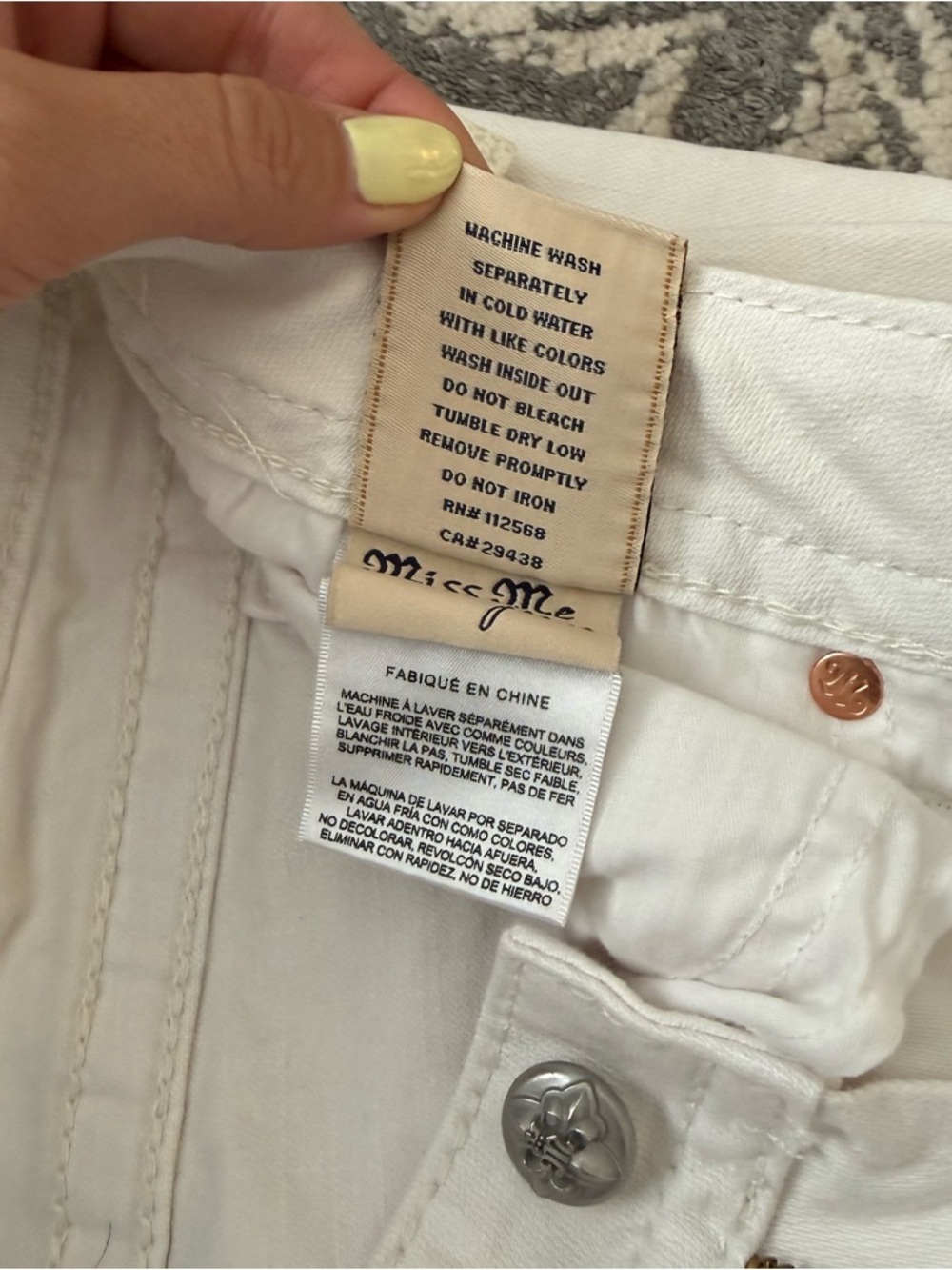 Miss Me Signature Skinny White Denim NWT JP599052 - Picture 6 of 13